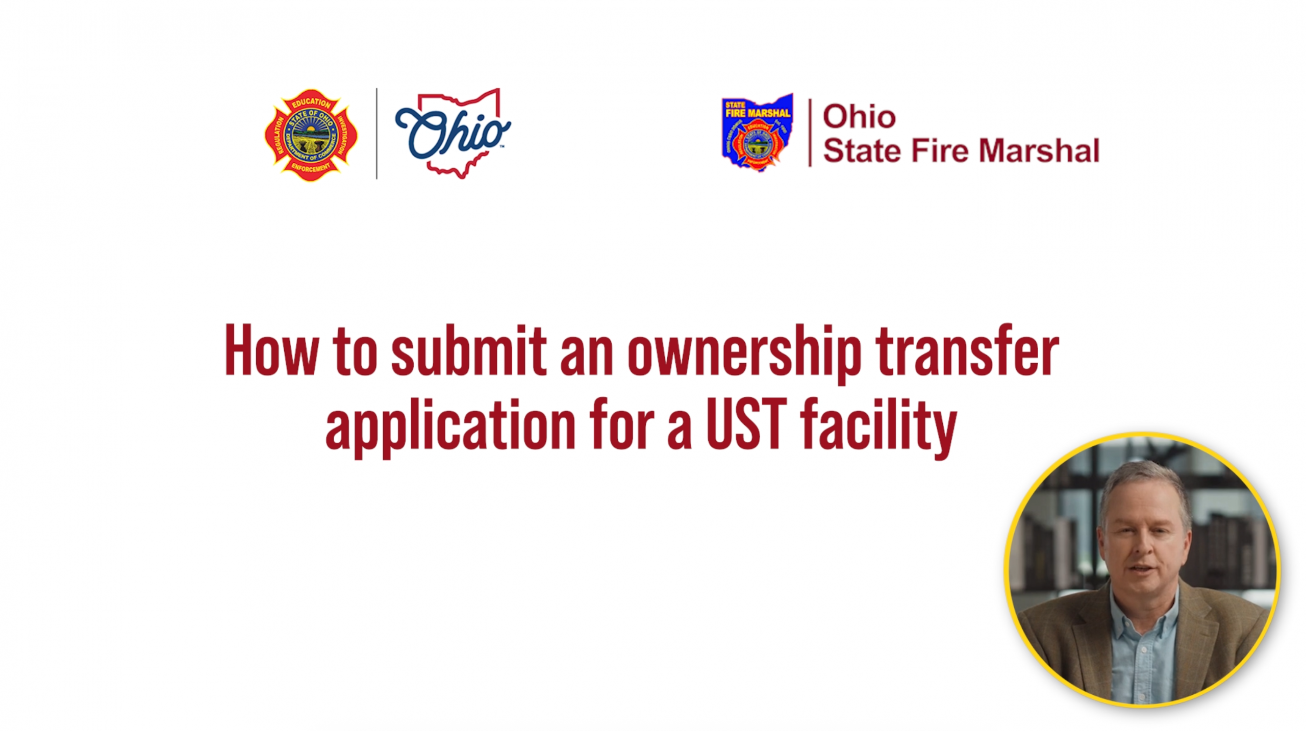 Submit an ownership transfer application for a UST facility
